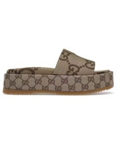 Gucci Platform Sandal - Camel Canvas